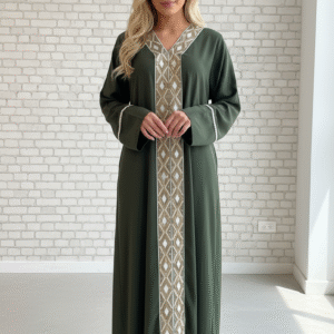 Abaya Pailletée, Robe longue en soie de Médine