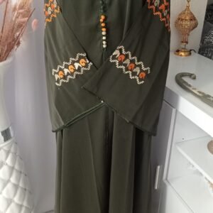 Robe Longue Brodée Style Caftan