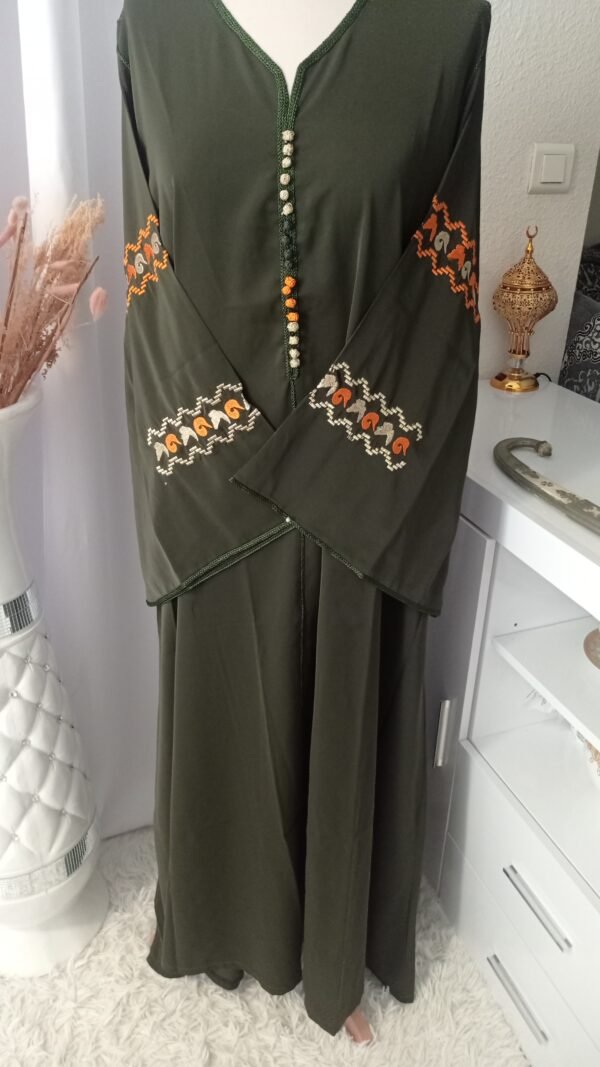 Robe Longue Brodée Style Caftan