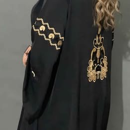 Gandoura en Crêpe de Soie – Caftan marocain manches brodés