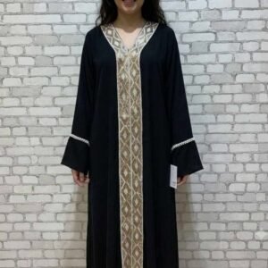 Abaya Pailletée-Robe longue en soie de Médine