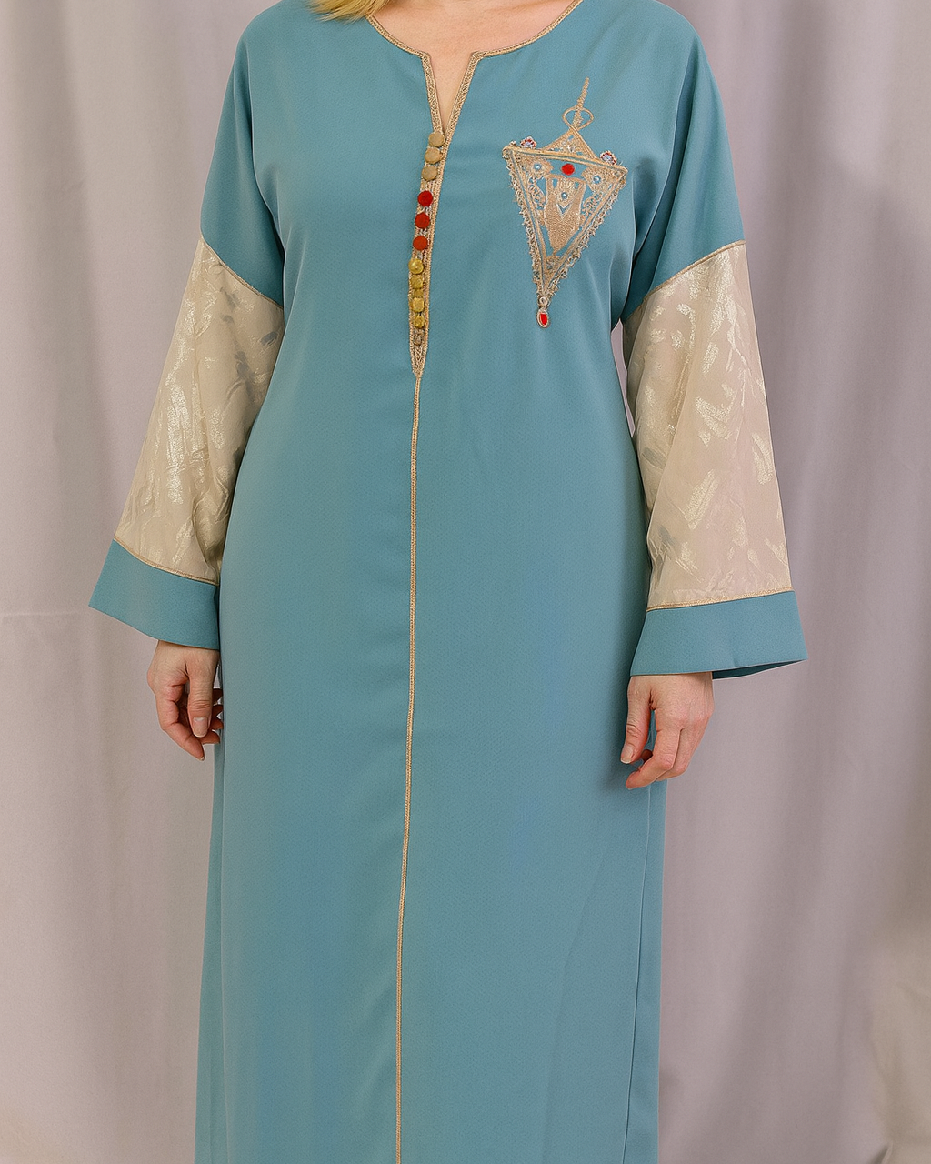 Caftan khanjar bleu ciel, Gandoura marocaine