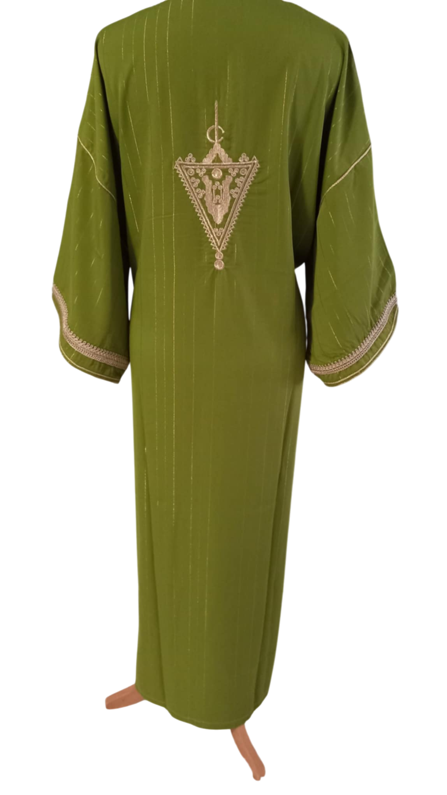 Caftan Brodé Khanjar, Gandoura marocaine en crêpe de soie – Image 4