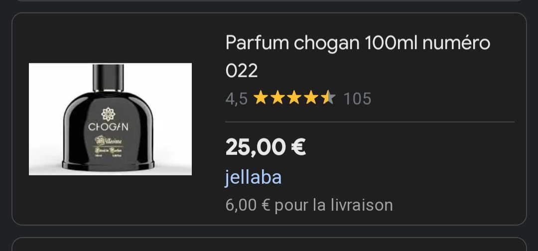 Parfum chogan pour homme 70ml numéro 022 – Image 3
