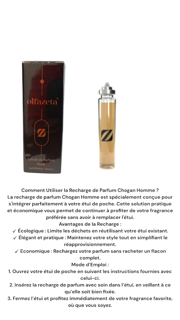 Parfum pour Homme Chogan n°01 – 70 ml inspiré de one million + recharge parfum 15 ml en cadeau + étui – Image 2