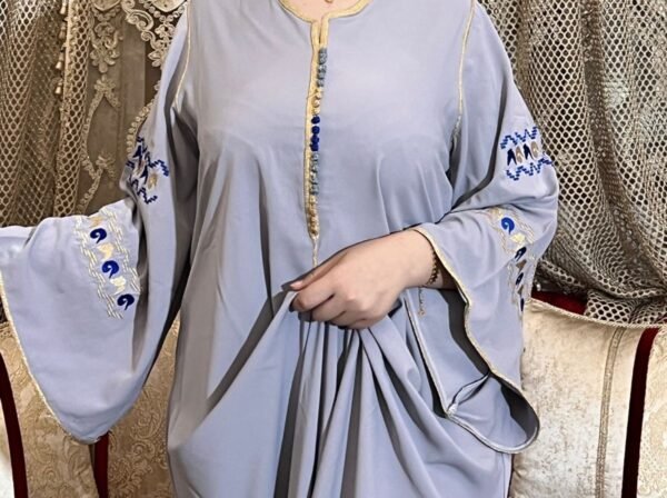 Robe longue brodée, caftan marocain – Image 3