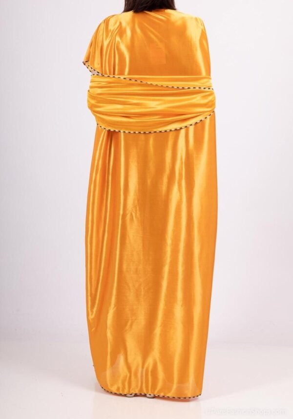Gandoura Robe Longue Unie avec Poches + Châle – Image 4