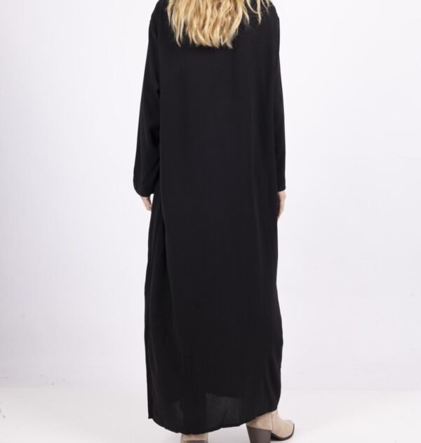 Abaya Robe Longue ornée de perles – Noir – Image 3