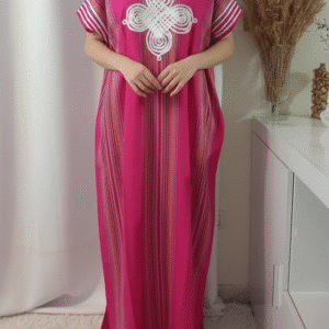 Gandoura marocaine en coton, Robe longue