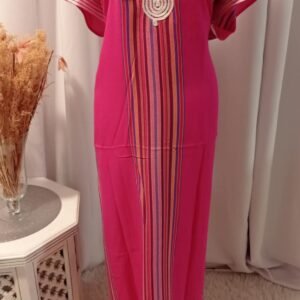 Gandoura marocaine en coton, Robe longue