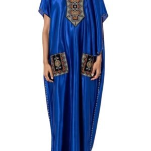 Femmes Robe Longue Maxi Kaftan D'été Bohème avec Poches
