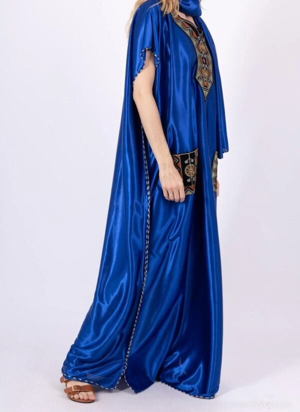 Femmes Robe Longue Maxi Kaftan D'été Bohème avec Poches – Image 4
