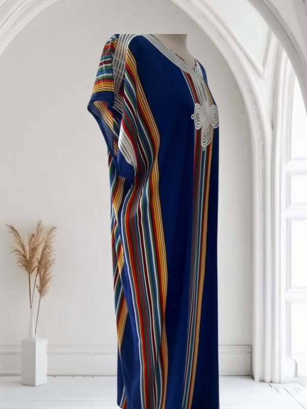 Gandoura à rayures, Robe longue, kaftan de plage – Image 11