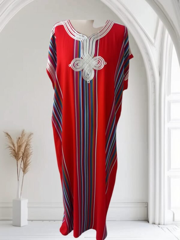 Gandoura à rayures, Robe longue, kaftan de plage – Image 12