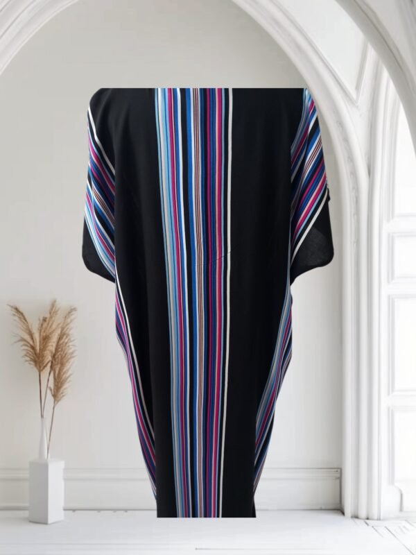 Gandoura à rayures, Robe longue, kaftan de plage – Image 3