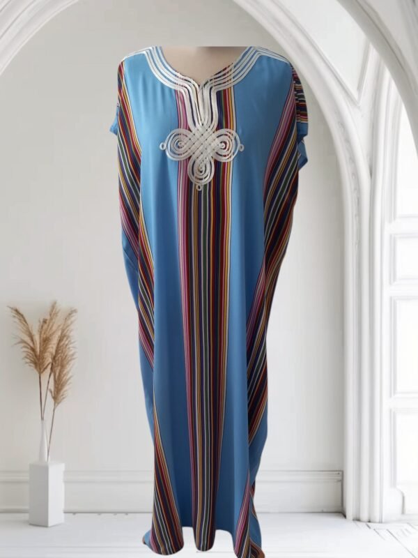 Gandoura à rayures, Robe longue, kaftan de plage – Image 15