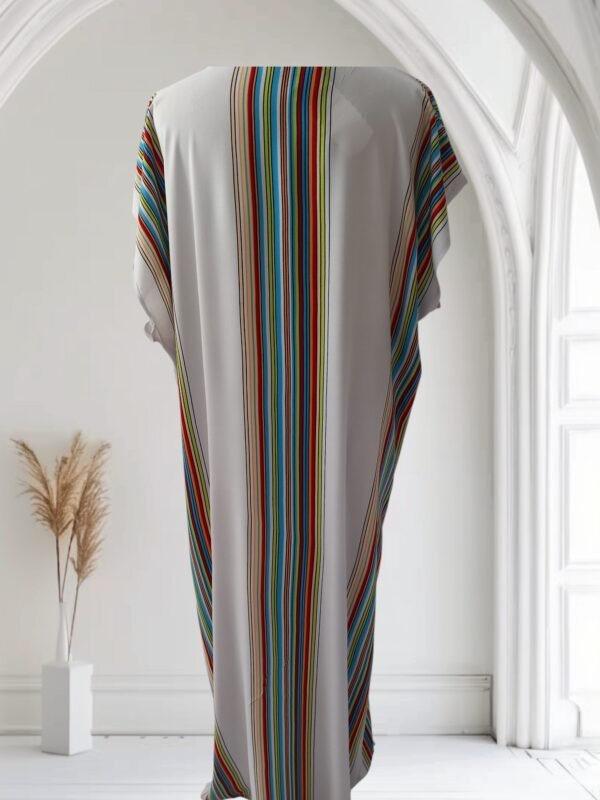 Gandoura à rayures, Robe longue, kaftan de plage – Image 5