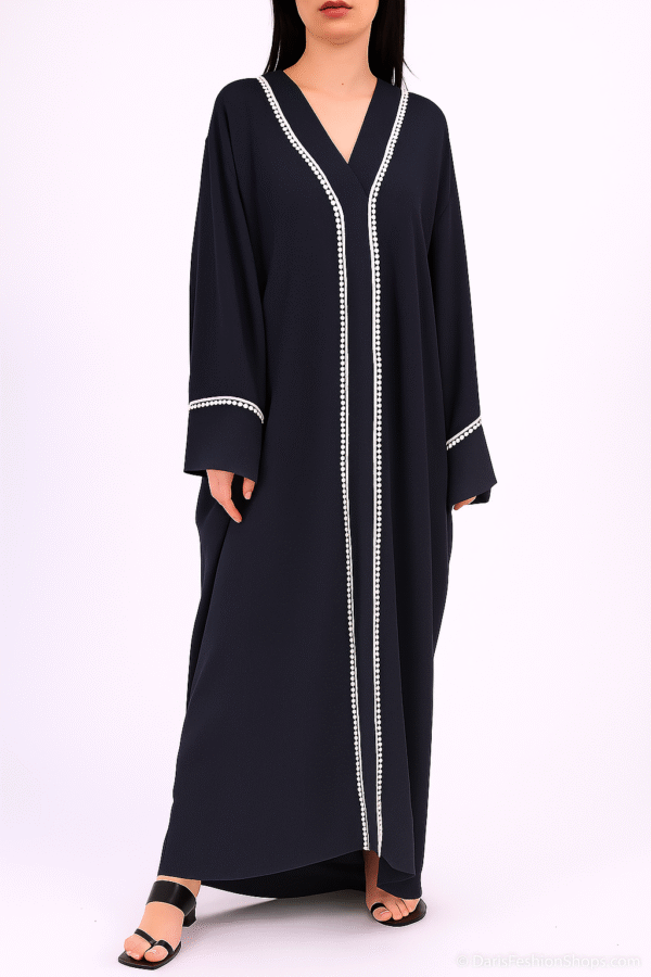 Abaya en jazz,Robe longue fluide – Image 2