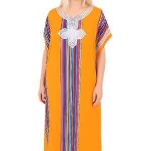 Gandoura marocaine, Robe longue à rayures, kaftan