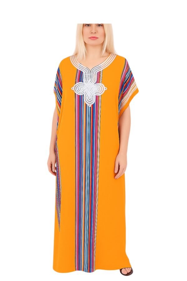 Gandoura marocaine, Robe longue à rayures, kaftan