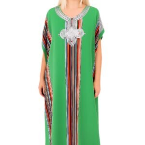 Gandoura marocaine, Robe longue à rayures, kaftan