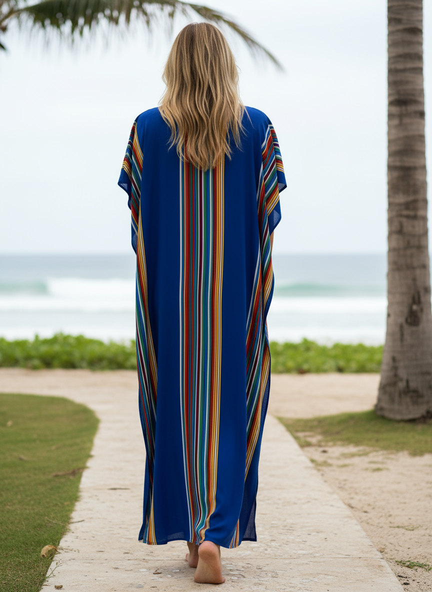 Gandoura marocaine, robe longue fluide ,caftan chic – Image 2