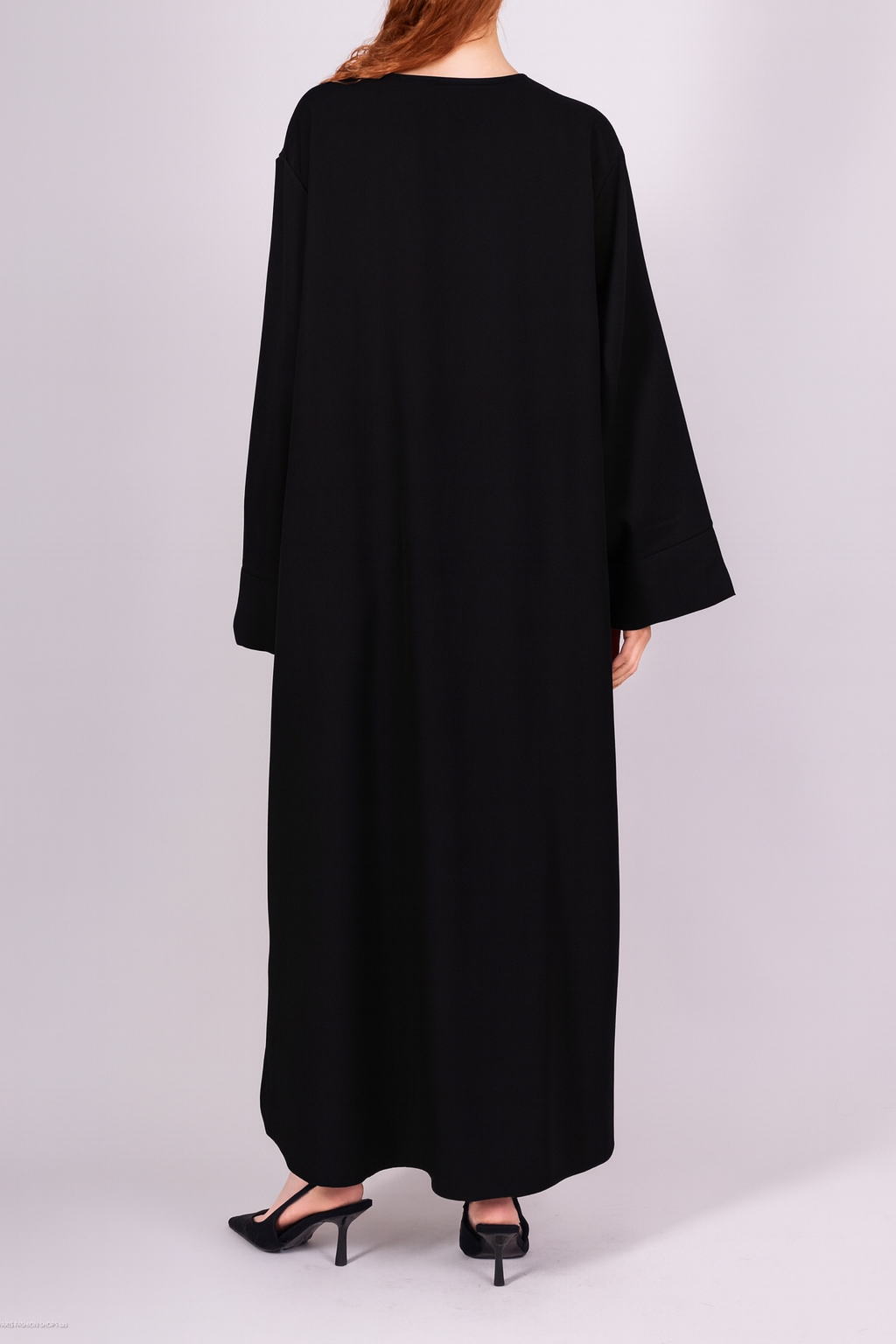 Abaya noir longue Légère et Fluide Taille Unique 36-44 – Image 6