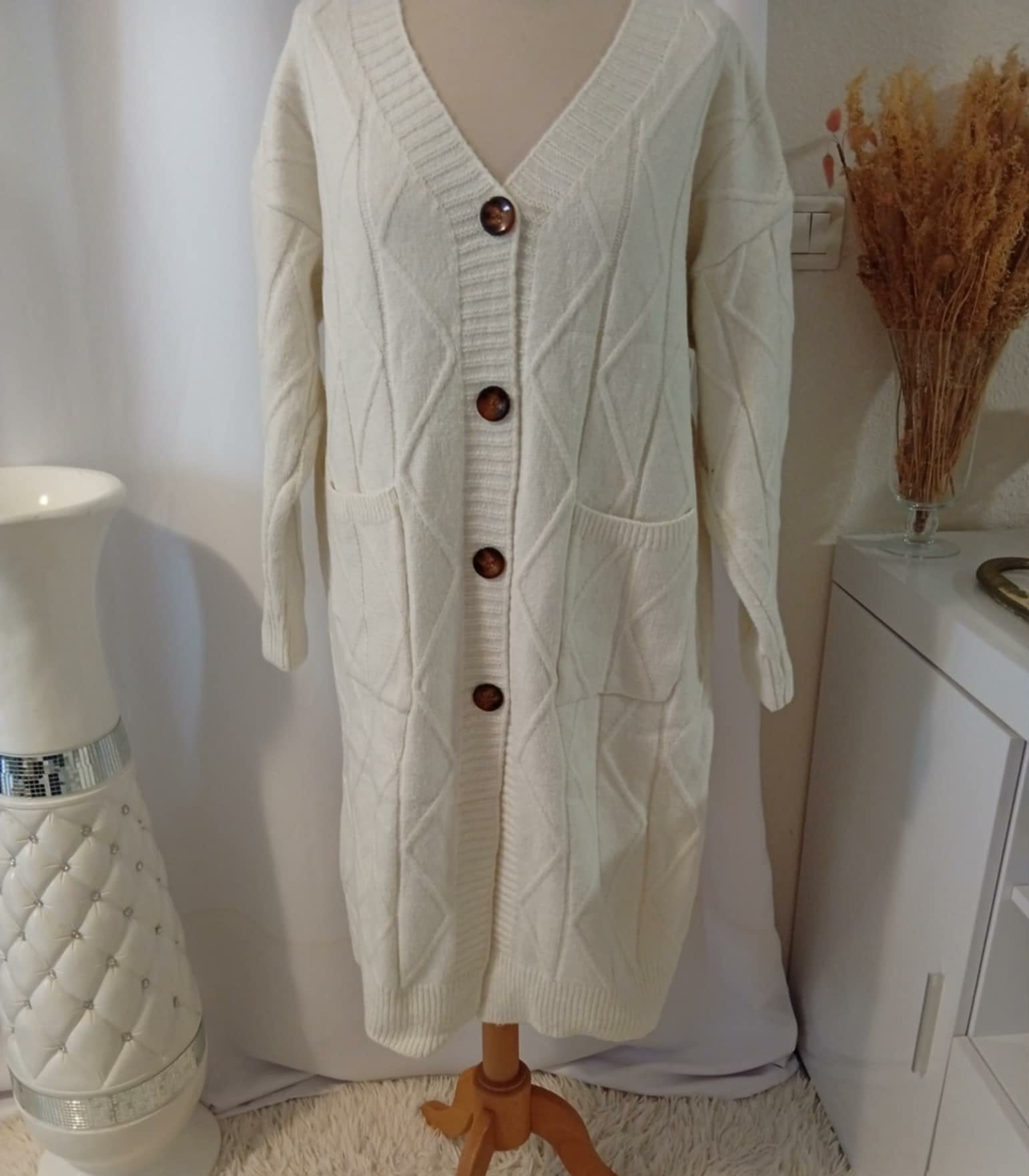 Gilet femme musulmane en maille avec poches – Image 4