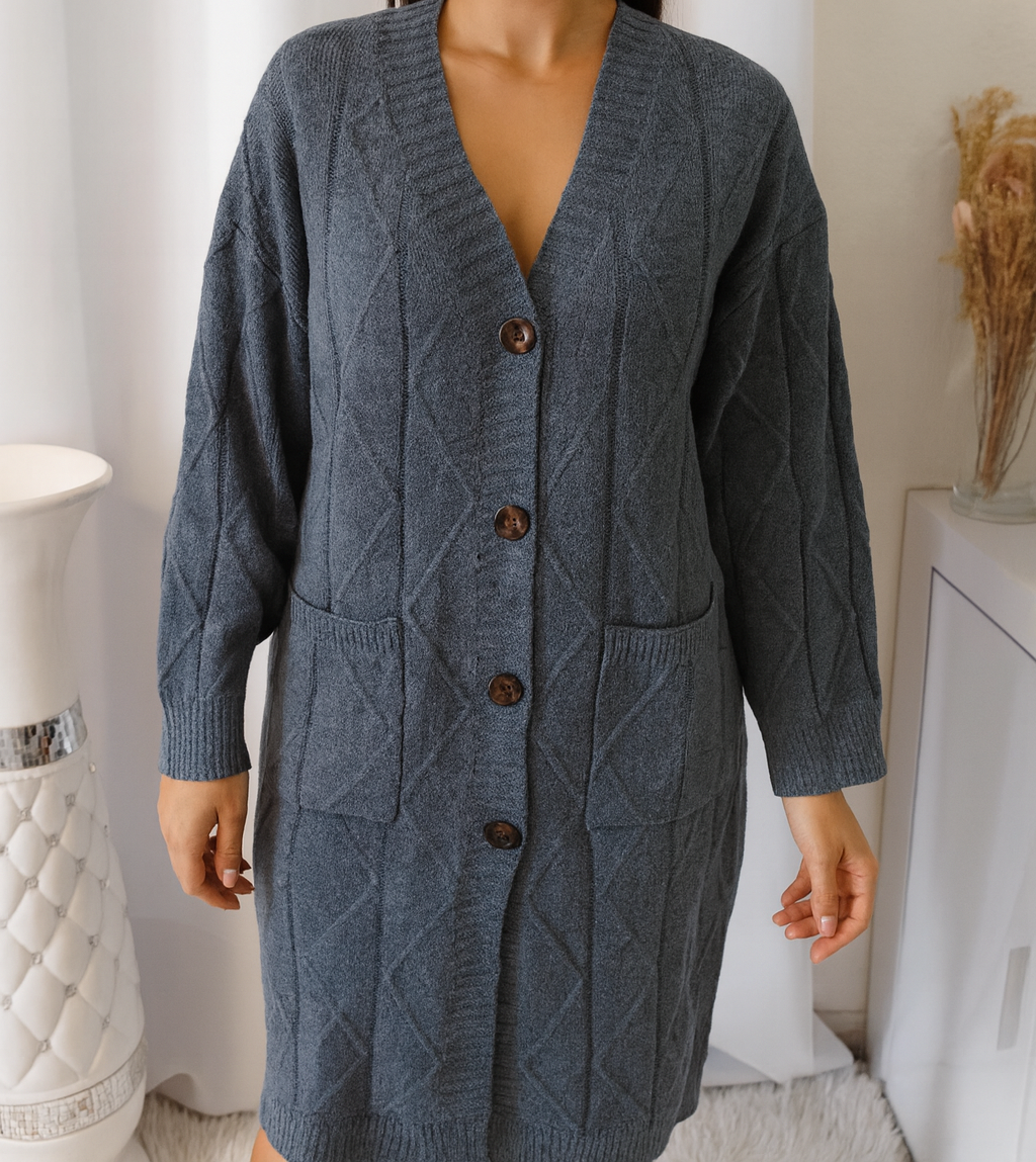 Gilet femme en maille avec poches