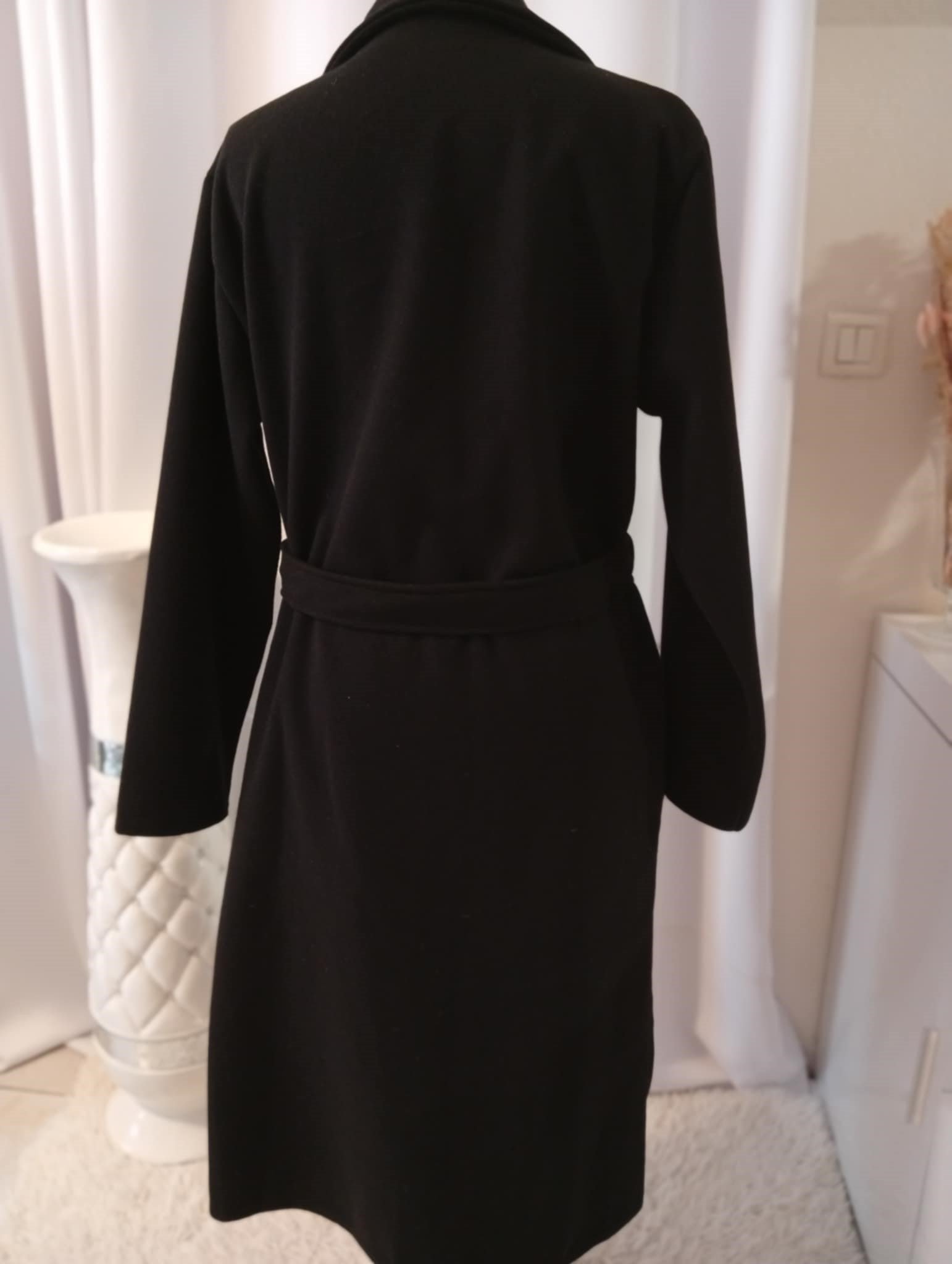 Manteaux en laine pour femme – doubele boutonnage – Automne et hiver – Trench avec ceinture – avec poches – Image 4