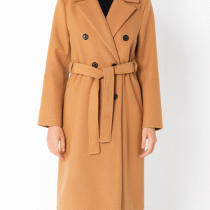 Manteau Long Ceinturé en Laine – Taille Unique (36 à 42)