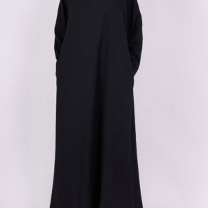 Abaya noir longue Légère et Fluide Taille Unique 36-44