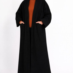 Manteau Long Mastour Noir Femme avec poches