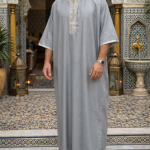 Gandoura marocaine Brodée pour Homme avec poches