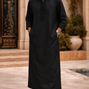 Gandoura Marocaine Brodée pour Homme en coton