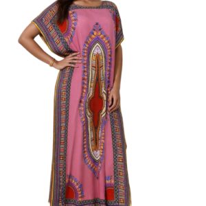 Dashiki – Robe Maxi africaine pour femmes, coton, imprimé coloré, ample, manches chauve-souris, élégante, longue