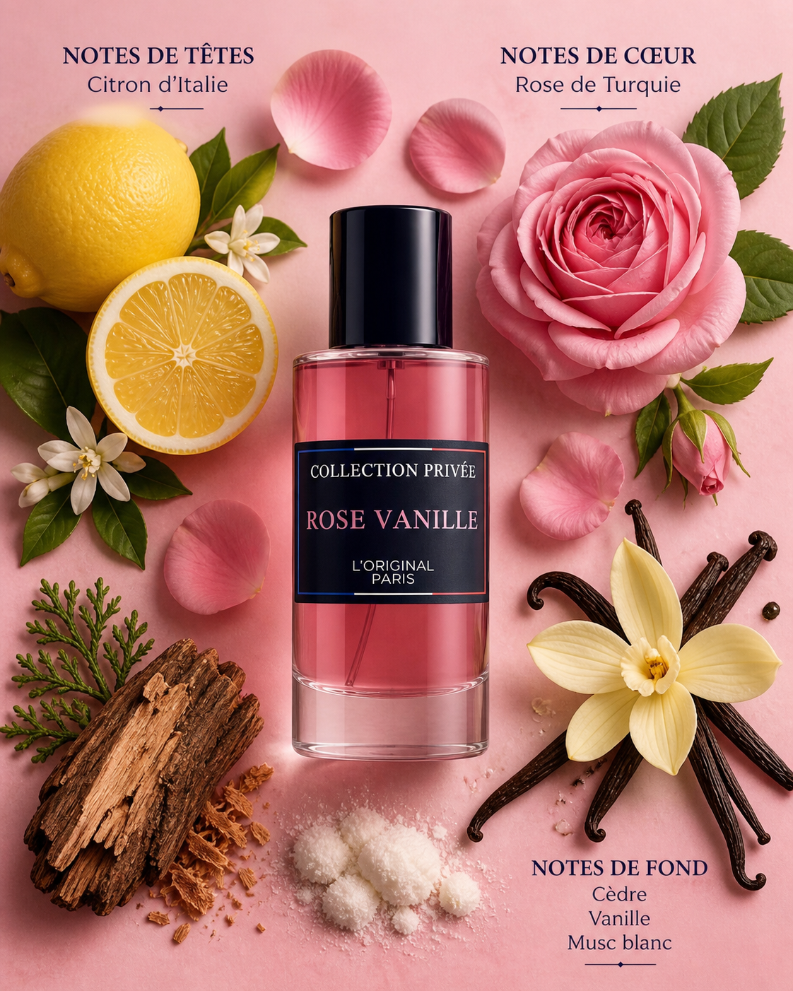 Rose Vanille – Collection Privée Paris – Eau de Parfum 50 ml